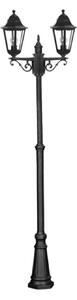 Palo Esterno Sawyer Alluminio Nero 2 Luci E27 Ip44