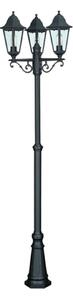 Palo Esterno Sawyer Alluminio Nero 3 Luci E27 Ip44