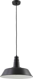 Lampada a sospensione Lindby Laylan, bianco/nero, Ø 36 cm, metallo