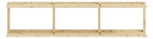 Libreria da parete di colore naturale in pino massiccio 192x47,5 cm Groove – Karup Design
