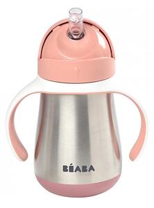 Beaba - Tazza termica con cannuccia 250 ml rosa