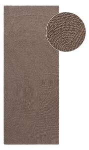 Passatoia grigio tortora in lana tessuta a mano 80x200 cm Calmio – Hanse Home