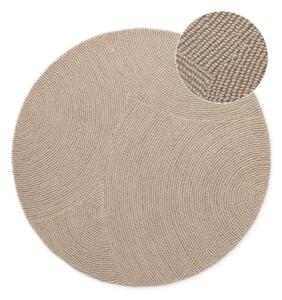 Tappeto rotondo beige in lana tessuto a mano ø 120 cm Calmio – Hanse Home