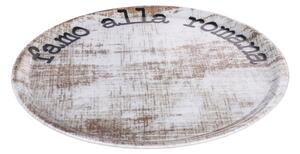Piatto pizza decorato in porcellana collezione speciale frasi romane diametro 33 cm S.P.Q.eRe