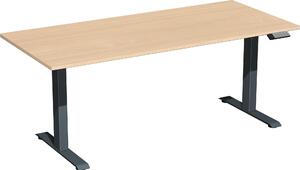 Tavolo Elevate Plus 1800x800x630-1280mm antracite/faggio