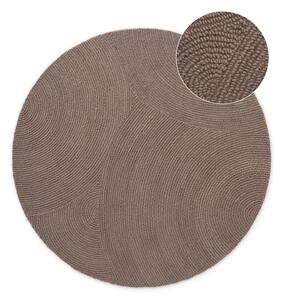 Tappeto rotondo grigio tortora in lana tessuto a mano ø 200 cm Calmio – Hanse Home