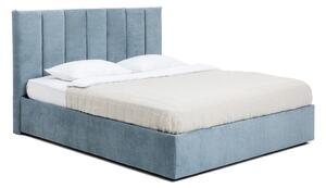 Letto matrimoniale imbottito blu con contenitore con rete inclusa 180x200 cm Thessa Bold Line – Bonami Selection
