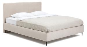 Letto matrimoniale imbottito beige con rete inclusa 160x200 cm Noira Slim – Bonami Selection