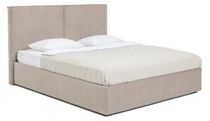Letto matrimoniale imbottito grigio tortora con contenitore con rete inclusa 160x200 cm Thessa Bold – Bonami Selection