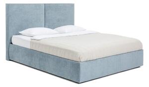 Letto matrimoniale imbottito blu con contenitore con rete inclusa 180x200 cm Thessa Bold – Bonami Selection