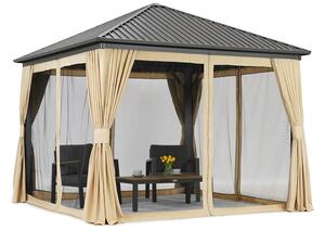 Gazebo in metallo Sardinia Premium 3x3 Garden Point beige