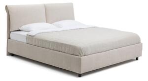 Letto matrimoniale imbottito beige con contenitore con rete inclusa 160x200 cm Myra Pillow – Bonami Selection