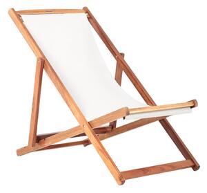 Sdraio da giardino beige/colore naturale scuro in legno massiccio Dionysus – Bonami Essentials