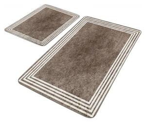 Set di tappetini per il bagno grigio tortora in velluto 2 pz 60x100 cm – Mila Home