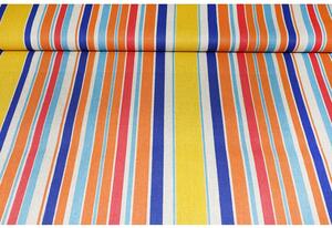 Tessuto al metro - tela - strisce colorate, h. 140 cm