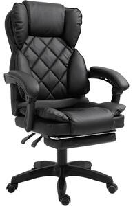 Sedia da scrivania di design, sedia da ufficio, poltrona da ufficio, poltrona direzionale, relax e home office, colore: nero