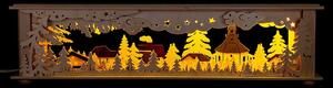 Base ad arco per candele/luce da camera forestale Seiffen colorata (50x12cm) di RATAGS Holzdesign