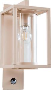 Lucande Lampada da parete per esterni Ferda, sensore, attacco inferiore, beige