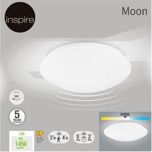 Plafoniera moderno Moon LED bianco D. 25 cm 25x25 cm, INSPIRE