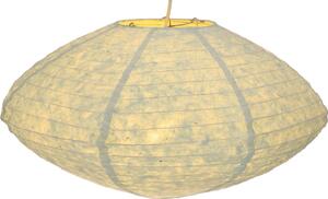 Paralume piatto in carta Lokta, lampada a sospensione Boho Coronada - Ø 43 cm Verde lime, carta Lokta, paralumi asiatici in carta e tessuto