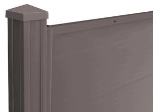 Pannello recinzione privacy frangivento in PVC con pali alluminio 150 X 120 Marrone
