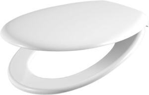 Pagette Sedile WC Saxo, con coperchio e fissaggio in acciaio inossidabile, bianco 794920202