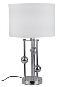 Lampada da tavolo 3 sfere con base rotonda H. 52 cm metallo argento Formano WA
