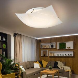 Lampada da soffitto a LED, motivo decorativo, vetro bianco, quadrata, lunghezza 40 cm