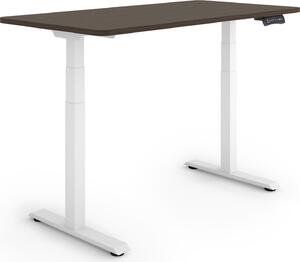 ESMART Germany EZX-132WE 120x60cm Decorazione ebano Scrivania ergonomica in piedi/seduta Regolabile elettricamente in altezza in modo continuo 60,5-125,5 cm 3 x memoria Ricordo attività Montaggio rapido