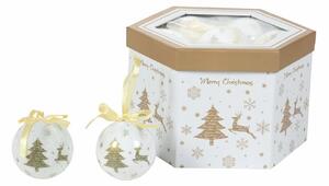Palline di Natale in polyfoam diametro 7,5 cm con laccetto confezione 14 pezzi
