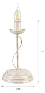 Lampada da tavolo ANTON 1xE14/60W/230V bianco patinato
