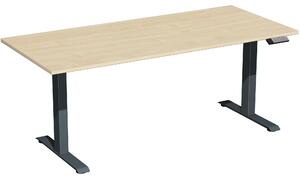 Tavolo Elevate Plus 1800x800x630-1280mm antracite/acero