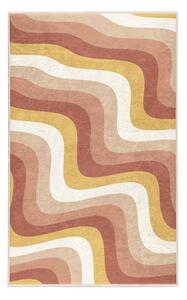 Tappeto giallo ocra e rosa polveroso lavabile 60x100 cm Creamy Strawberry Swirl – Mila Home
