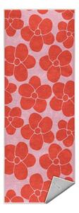 Passatoia rossa e rosa lavabile 60x230 cm Poppy Fields – Mila Home