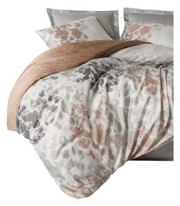 Set copripiumino e federa greige in raso di cotone per letto matrimoniale/per letto esteso 240x220 cm Blatt – Mijolnir