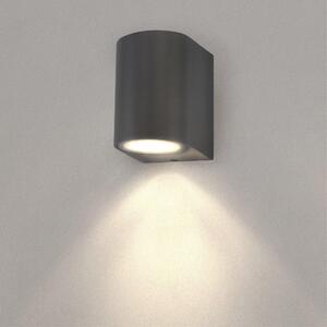 Set di 2 applique a parete, grado di protezione IP54, 3W, luce bianco caldo, attacco GU10, forma rotonda, dimmerabili