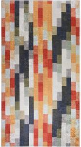 Passatoia arancione e grigia lavabile 80x200 cm Blocks of Fun – Vitaus