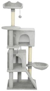 Tyrannus PawHut, tiragraffi alto 140 cm con tane, cestino, amaca e 2 palline