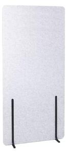 Pannello Fonoassorbente da Pavimento 100x200 cm Coppia di Piedini Neri Finitura Grigio