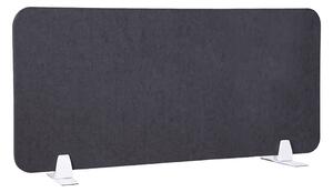 Pannello Fonoassorbente da Banco 100x45 cm Coppia di Piedini con Base D'Appoggio Finitura Antracite