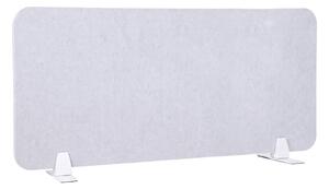 Pannello Fonoassorbente da Banco 100x45 cm Coppia di Piedini con Base D'Appoggio Finitura Grigio