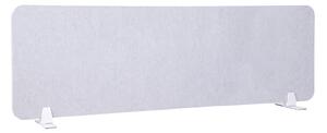 Pannello Fonoassorbente da Banco 140x45 cm Coppia di Piedini con Base D'Appoggio Finitura Grigio
