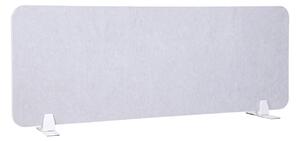 Pannello Fonoassorbente da Banco 120x45 cm Coppia di Piedini con Base D'Appoggio Finitura Grigio