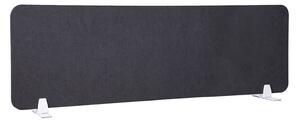 Pannello Fonoassorbente da Banco 140x45 cm Coppia di Piedini con Base D'Appoggio Finitura Antracite