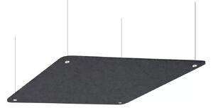 Pannello Fonoassorbente da Soffitto con Kit di 4 Cavetti 70x70 cm Finitura Antracite