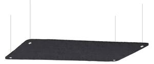 Pannello Fonoassorbente da Soffitto con Kit di 4 Cavetti 150x50 cm Finitura Antracite