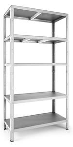 Scaffale a Incastro RAKO 100x40x187 cm 5 Ripiani Portata 80 kg in Metallo Zincato