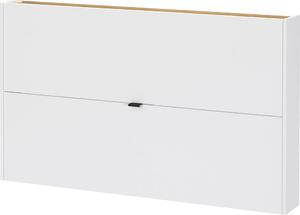 Scarpiera bianca effetto rovere con ante ribaltabili e da parete 140x83x18 cm Ameca – Germania