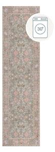Passatoia verde chiaro lavabile 60x230 cm Una Floral – Flair Rugs