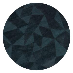 Tappeto rotondo color foglia di tè in lana tessuto a mano ø 160 cm Shard Teal – Flair Rugs